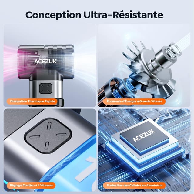 Thumbnail 4 de ACEZUK AD100 Souffleur 10500mAh 300000TR/Min