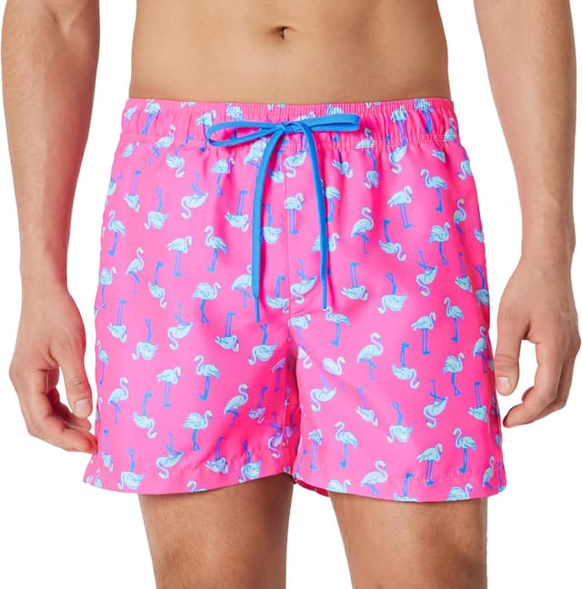 Detalle de Amazon Essentials short de bain pour homme avec doublure en maille, poches et cordon de serrage