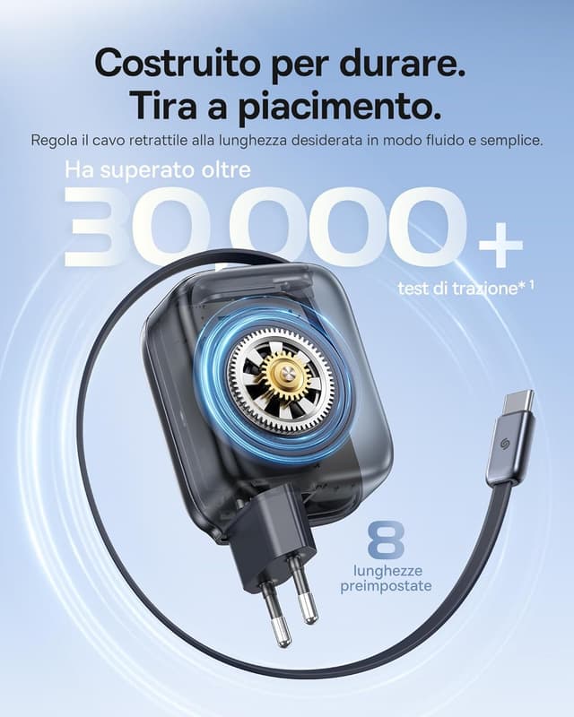 Thumbnail 6 de Baseus Enercore 45 W caricatore USB‑C con cavo retrattile