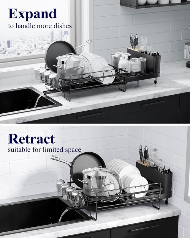 Thumbnail 3 de Kitsure Large Dish Drying Rack Extendable