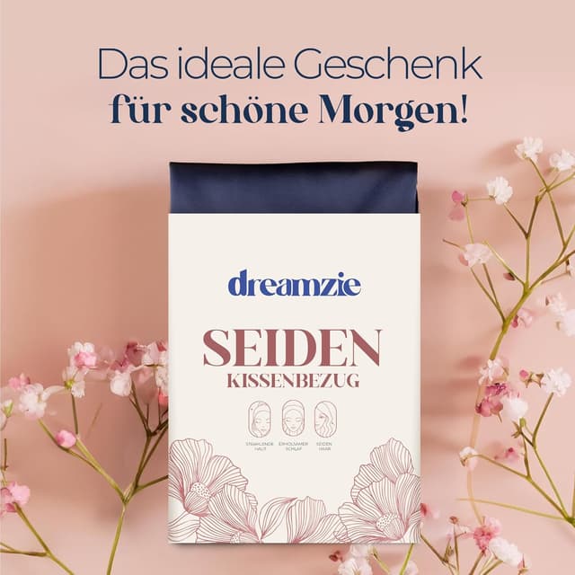 Thumbnail 6 de DREAMZIE Seidenkissenbezug 40x60 cm (19 Momme) für Haar & Haut – Flieder, 1 Stück