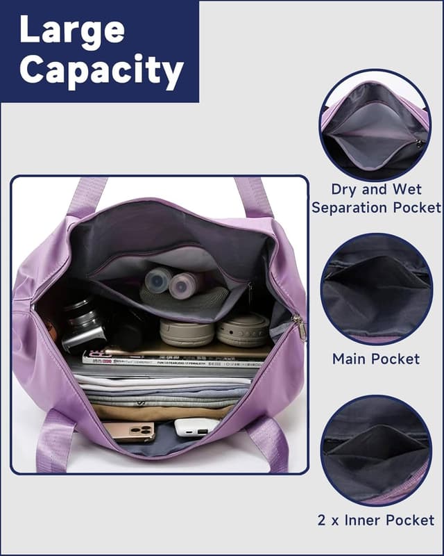 Detalle de Arxus sac de voyage extensible 25–35L avec trousse de toilette et bandoulière amovible