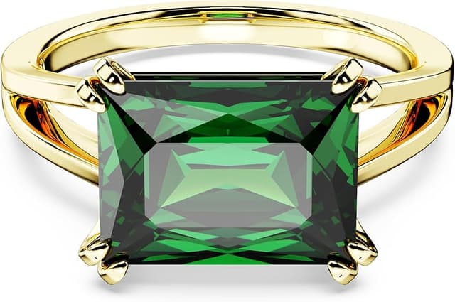 Detalle de Swarovski Stilla anillo verde Talla rectangular