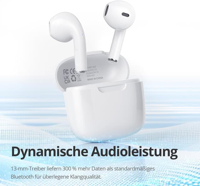 Detalle de Ciciloud Bluetooth 5.3 In-Ear Kopfhörer mit Hi‑Fi Stereoton, HD‑Mikro und 46 Stunden Laufzeit