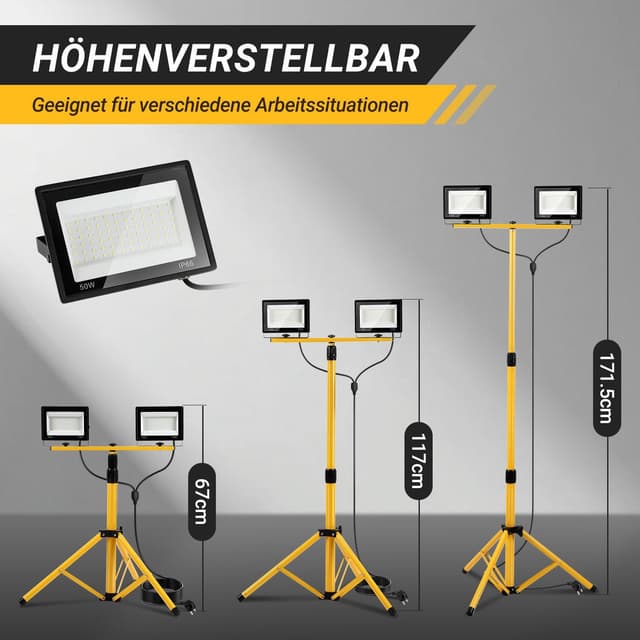 Thumbnail 4 de Eikuavons LED Baustrahler 2 x 50W 5000 lm