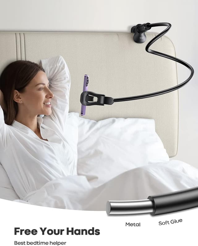Detalle 2 de Lamicall Gooseneck Bed Phone Holder 80 mm clamp