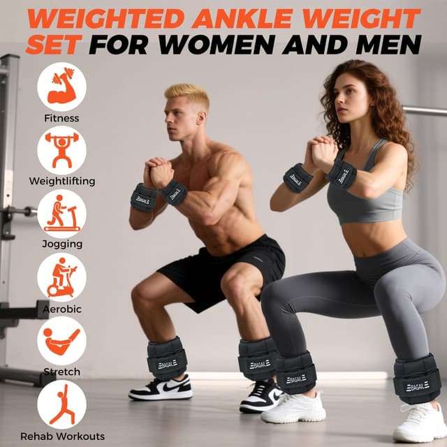 Thumbnail 6 de BAGAIL Verstellbare Knöchelgewichte 2er Set