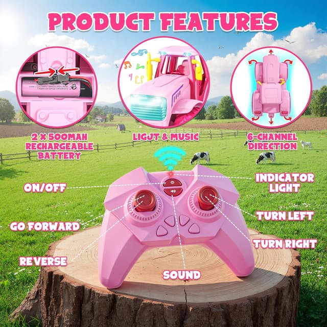 Detalle 2 de Funwee RC Farm Tractor Toy 2.4GHz