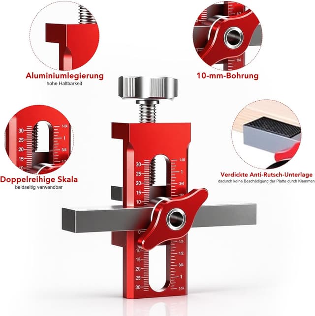 Thumbnail 6 de GWAEPU L’installation de Porte d’armoire : outil de montage 2 en 1 avec positionneur réglable et gabarit de quincaillerie