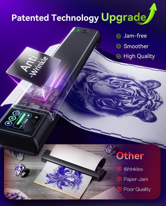 Detalle de Phomemo M08F Plus Tattoo Stencil Printer with Touchscreen & Bluetooth