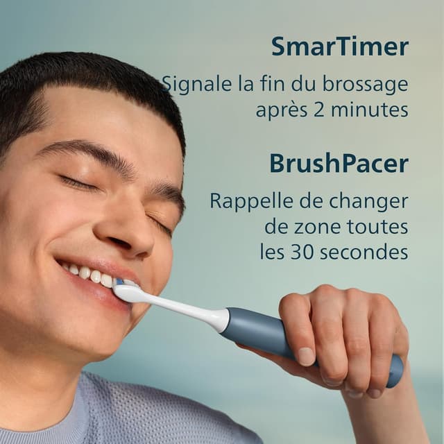 Thumbnail 6 de Philips Sonicare série 3100 HX4034/24 – brosse à dents électrique bleue marine avec capteur de pression