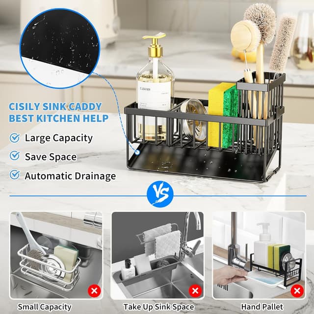 Thumbnail 4 de Cisily Sink Caddy with Brush Holder