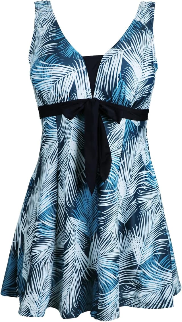 Thumbnail 6 de ECUPPER plus size one-piece swimsuit with skirt & built-in shorts (tummy control)