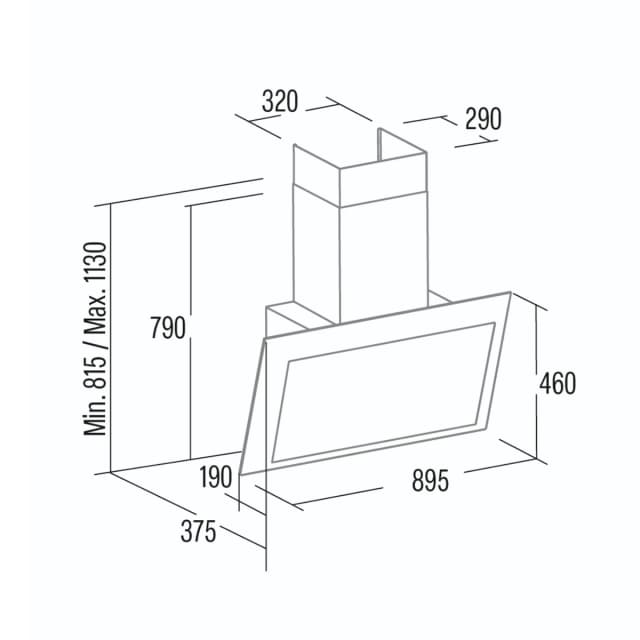 Detalle 2 de Cata THALASSA EVO 900 GWH Campana decorativa 6 velocidades