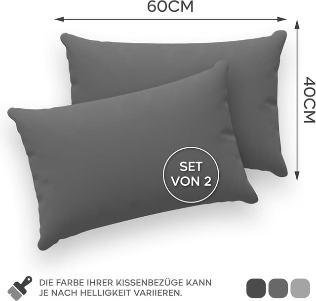 Detalle 2 de Twinzen Kissenbezug 40x60 im 2er Set