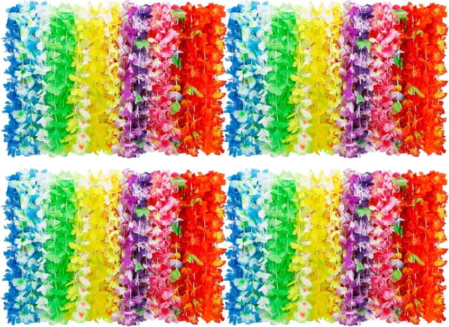 Thumbnail 6 de Arrowom 24-Pack Hawaiian Leis (Polyester) for Luau, Beach & Pool Party Decorations