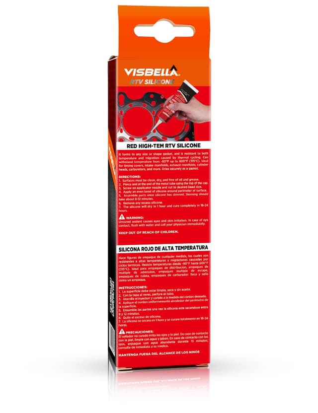 Thumbnail 1 de Visbella Hochtemperatur RTV Dichtung 99 g Rot