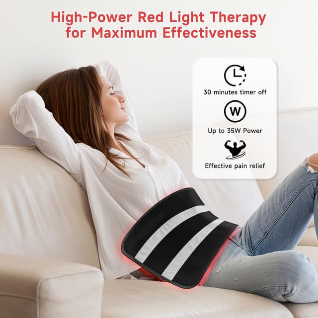 Detalle de 2026 Medical-Grade TPU Red Light Therapy Belt 24"