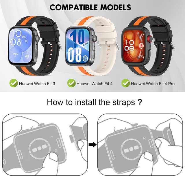 Detalle 2 de Xisair 2 Silicone Straps for Huawei Fit 4