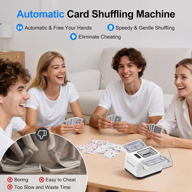 Detalle 2 de HUAYAGHFHD Automatic Card Shuffler 2000mAh ♠