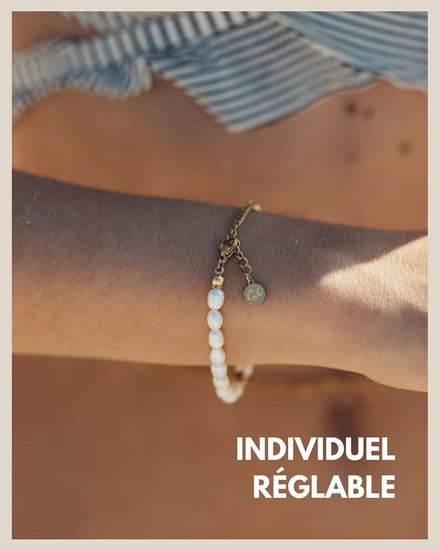 Detalle 2 de Bracelet de perles en or 18 carats