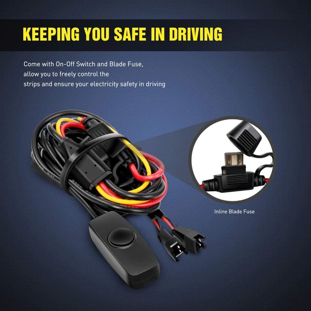 Detalle 2 de Nilight TR-05 2PCS 60-Inch 180-LED Bed Strip Kit with Waterproof On/Off Switch & Splitter