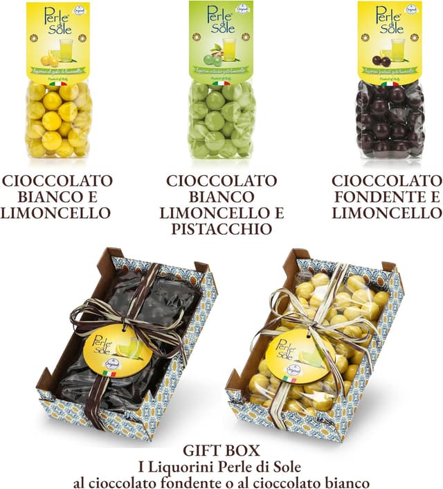 Thumbnail 6 de Perle di Sole Liquorini ripieni al Limoncello in cassettina maiolicata 400 g