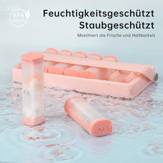 Detalle 1 de KOVIUU Tablettenbox 7 Tage, 14 Fächer