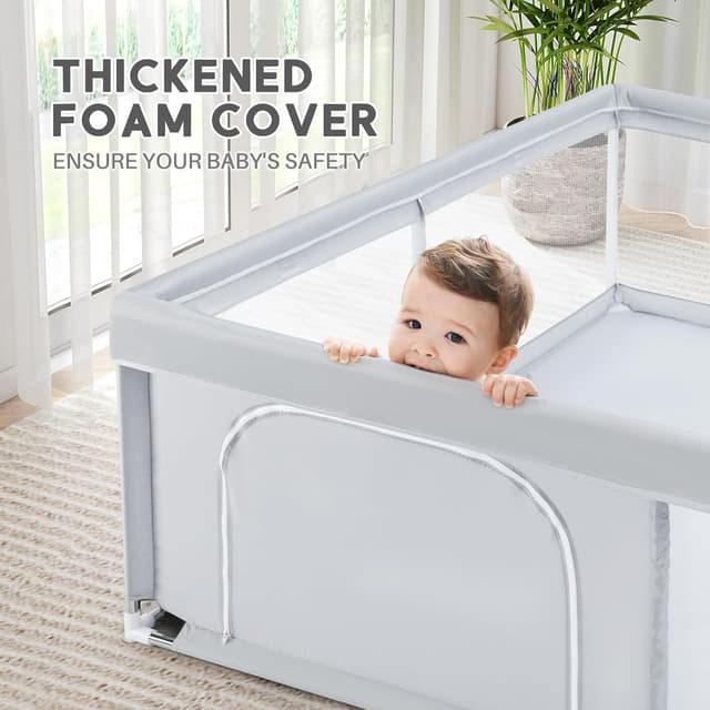 Thumbnail 3 de BEJOY Large Baby Playpen 180×200cm with mesh door