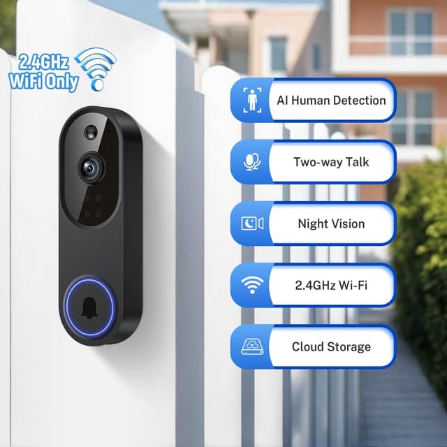 Detalle 2 de Orbitell 1080p Wireless Video Doorbell Camera