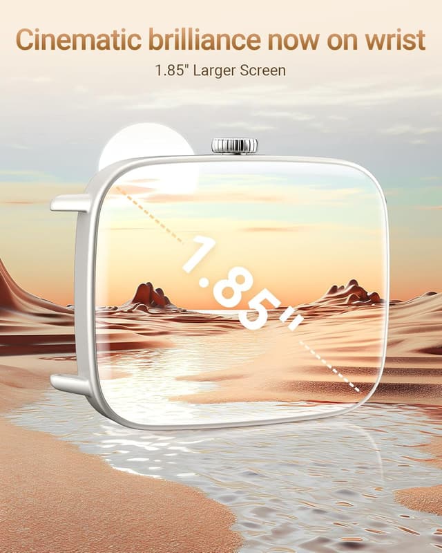 Detalle 2 de Smart Watch for Men & Women with Bluetooth Calling, SpO2 & Sleep Monitoring, 1.85" HD Fitness Screen (IP68)