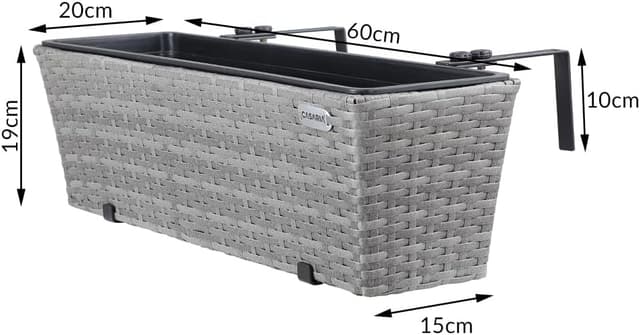 Thumbnail 1 de Casaria Blumenkasten 4er Set 11 L Grau