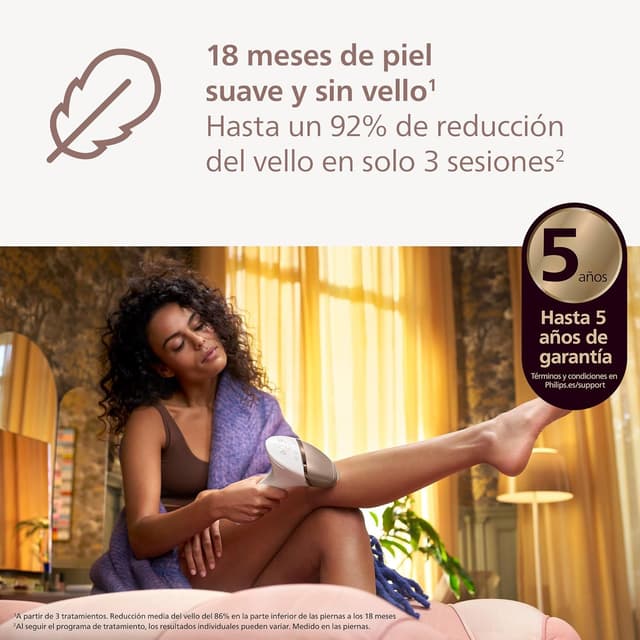 Detalle 2 de Philips Lumea Serie 9000: Depiladora Luz Pulsada 🌟 Sin Cable