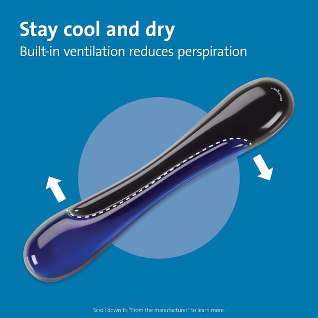 Thumbnail 3 de Kensington K62397AM Duo Gel ergonomic wrist rest 480 mm