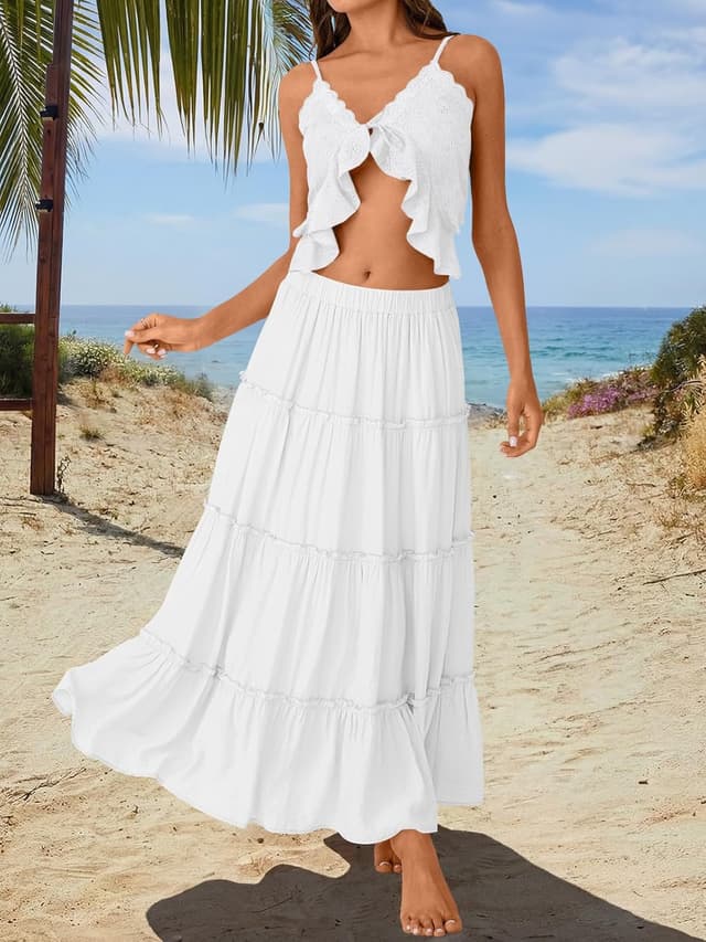 Thumbnail 4 de Trendy Queen Boho Maxi Skirt High Waist
