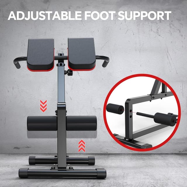 Detalle 2 de PASYOU Adjustable Roman Chair Hyperextension Bench for Home Workouts (up to 350 lbs)