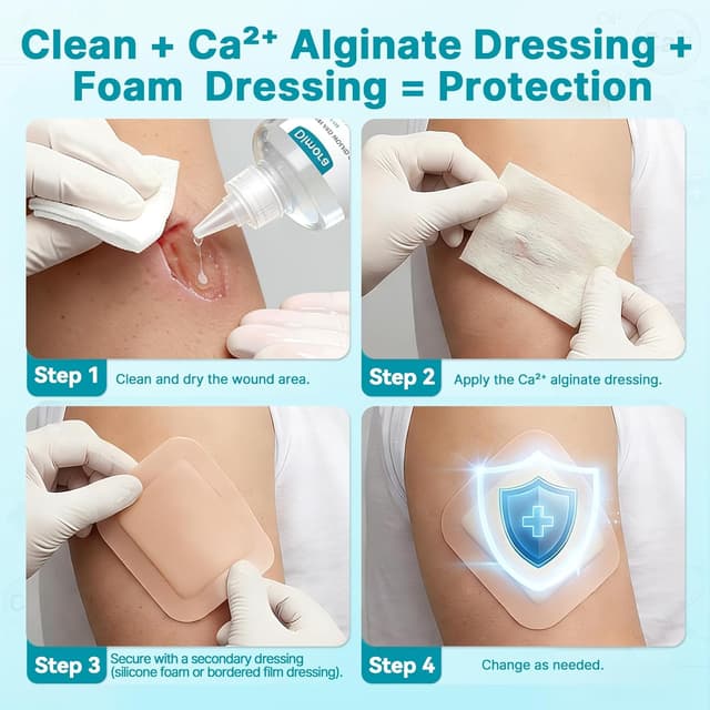 Thumbnail 6 de Dimora Calcium Alginate Wound Dressing 4x4 Patches (10 Sterile Pads)