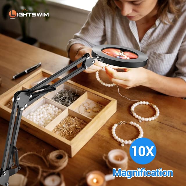 Detalle de 10X LED Magnifier desk lamp with 72 LEDs