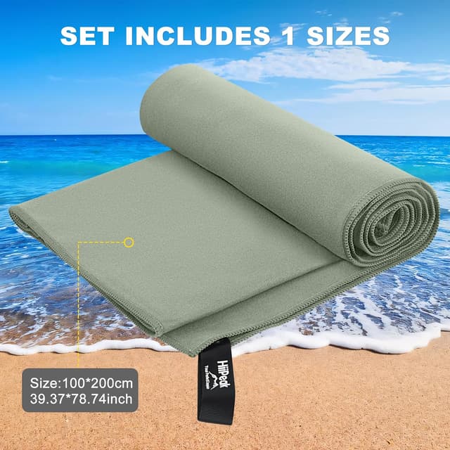 Detalle de HiiPeak Microfibre Towel Compact 200x100cm