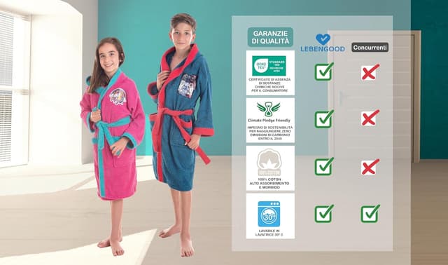 Thumbnail 6 de LEBENGOOD Accappatoio bambina 100% cotone