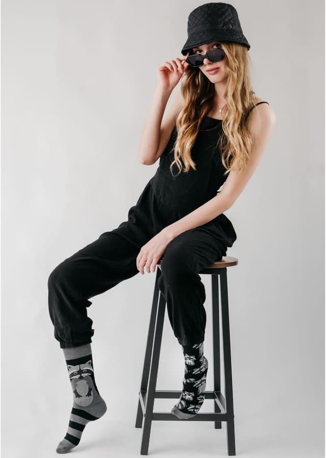 Detalle de TODO Colours Lustige Socken mit Waschbär-Motiv – mehrfarbig (Herren & Damen)