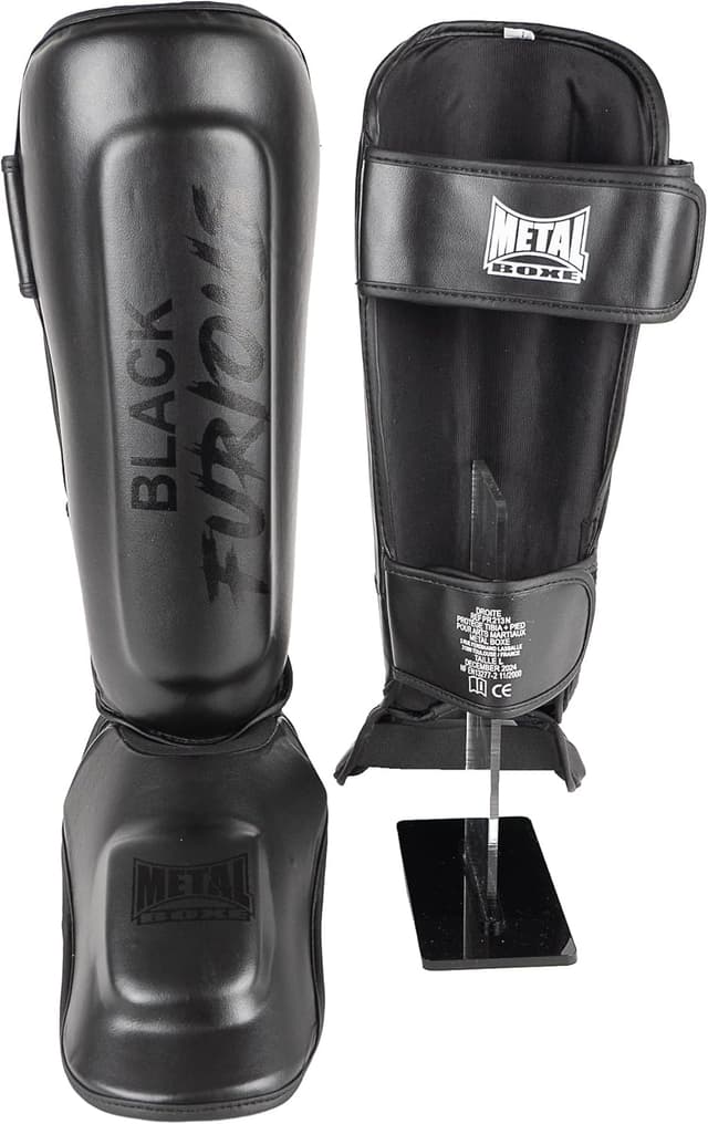 Detalle 1 de METAL BOXE Black Furious Parastinchi parapiedi Taglia L
