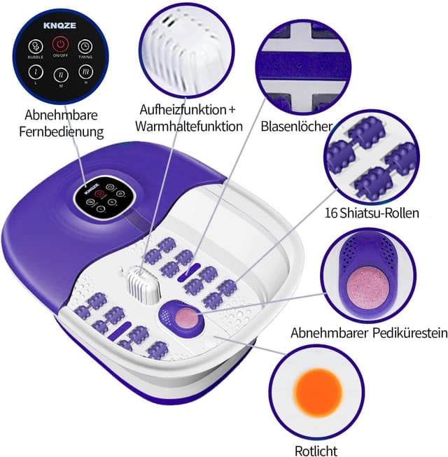 Detalle 2 de KNQZE pediluvio shiatsu 16 rulli