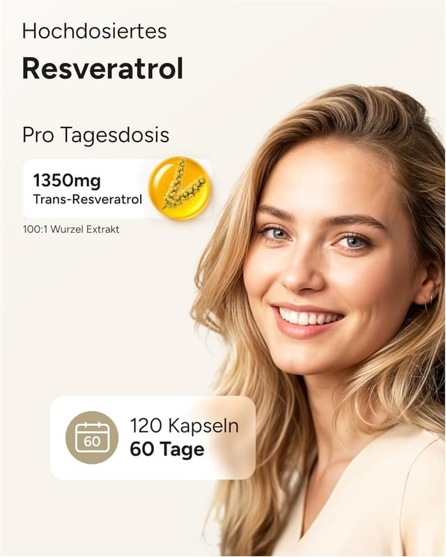 Detalle 2 de Resveratrol PLUS 1350 mg Kapseln đź’Š