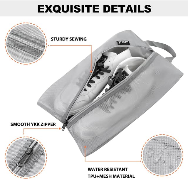 Detalle 2 de Prezon Travel shoe bags, water resistant TPU