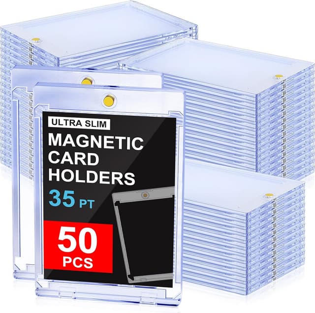 Thumbnail 6 de YZtree 100ct Magnetic Trading Card Holders (35pt) One Touch Hard Case for Sports Cards