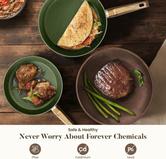 Detalle de Kitchen Academy granite non-stick set