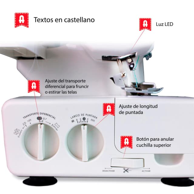 Thumbnail 5 de Alfa Overlock 8707+ máquina remalladora ⚙