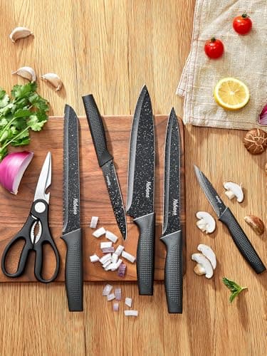Thumbnail 7 de Yabano Juego de cuchillos 7 piezas con bloque y afilador 🔪