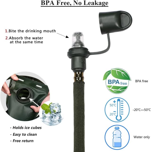 Detalle 2 de TTIAISHLE Hydration Pack Backpack with 2L BPA-free water bladder